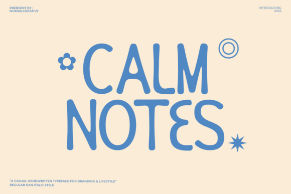 Calm Notes: A Handwritten Typeface That Feels Human
