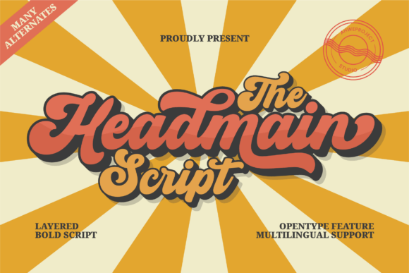 Headmain Script: A Bold, Layered Typeface for Dynamic Branding