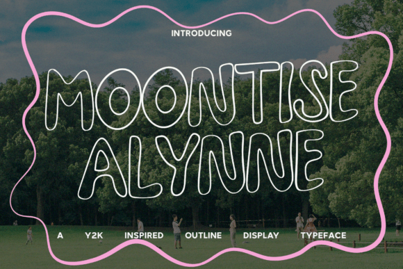 Moontise Alynne: The Ultimate Y2K Outline Font