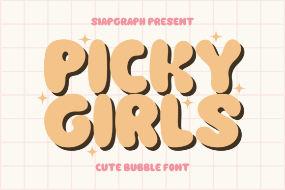 Picky Girls: The Bold Retro Bubble Font That Elevates Any Design