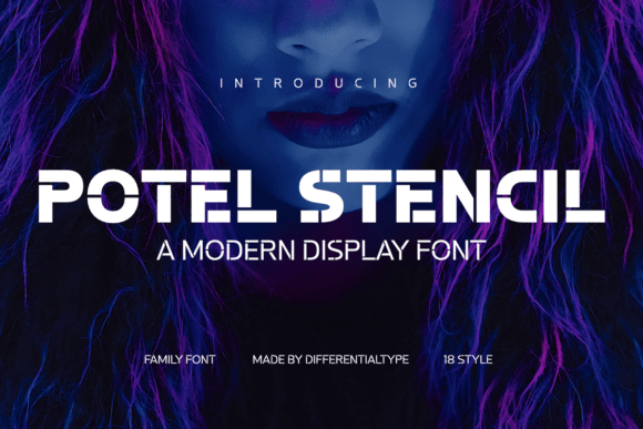 Potel Stencil: A Modern Typeface for Bold Designs