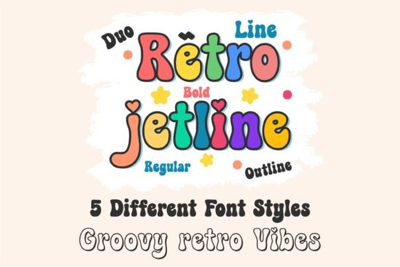 Retro Jetline: Elevate Your Design Projects with Groovy Versatility