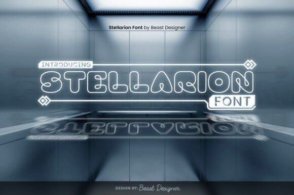 Stellarion: A Bold Outline Font for Futuristic Design