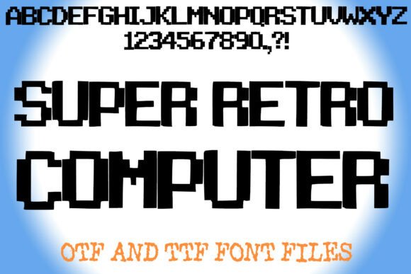 Super Retro Computer: A Bold Pixelated Display Font