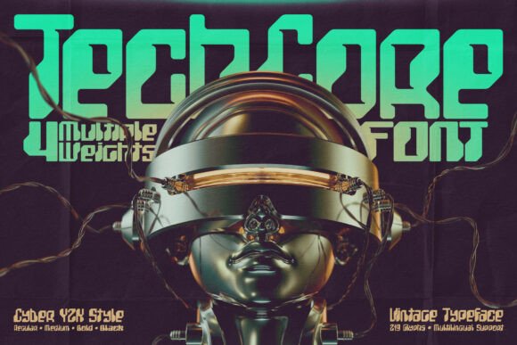 Techcore: The Ultimate Cyber-Vintage Typeface